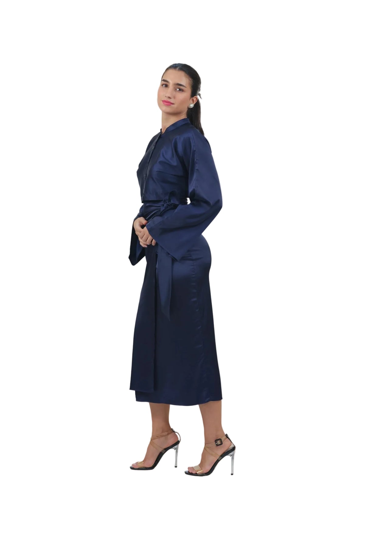 She's the Moment - Women's Silk Wrap Skirt Set