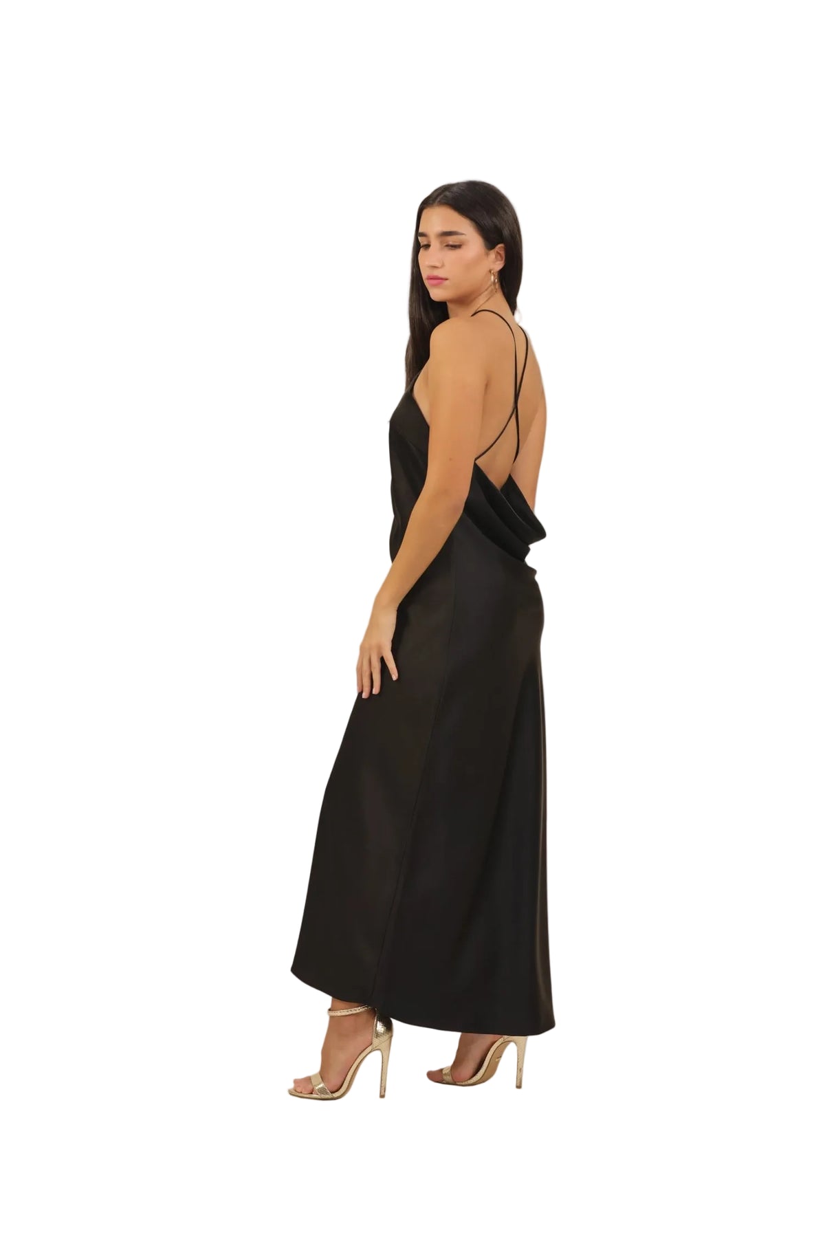Dynasty - Women's Backless Crepe Maxi Dress