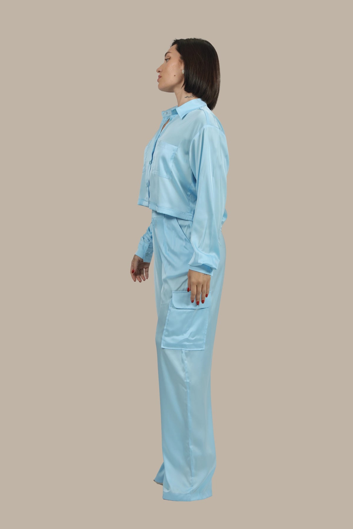 Soft Rebel - Women's Silk Cargo Co-ord Set