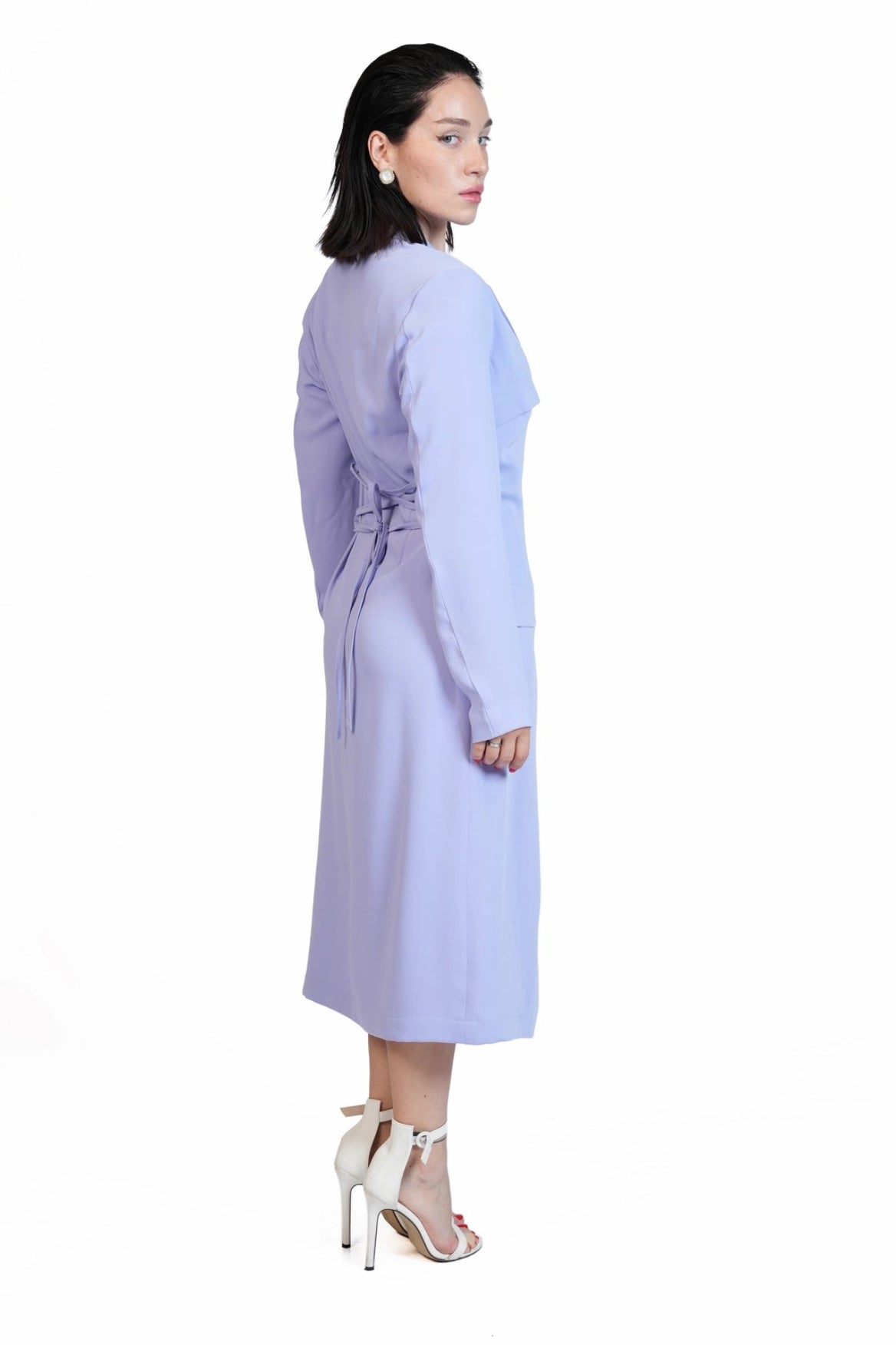 Around Town - Tailored Lapel Zip-Front Dress