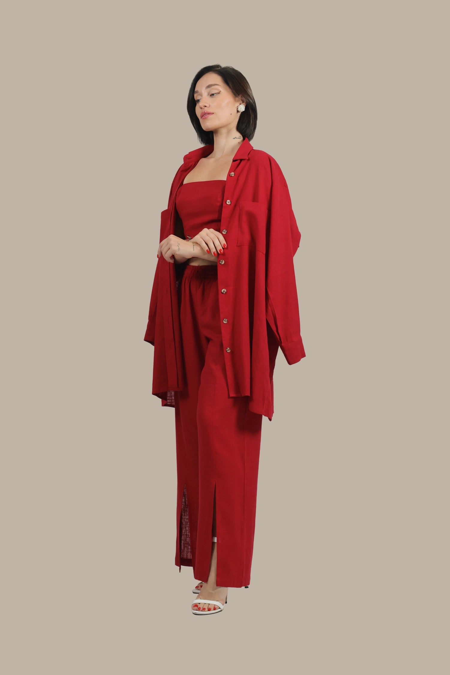 Total Babe Trio - Women's linen 3-Piece Set