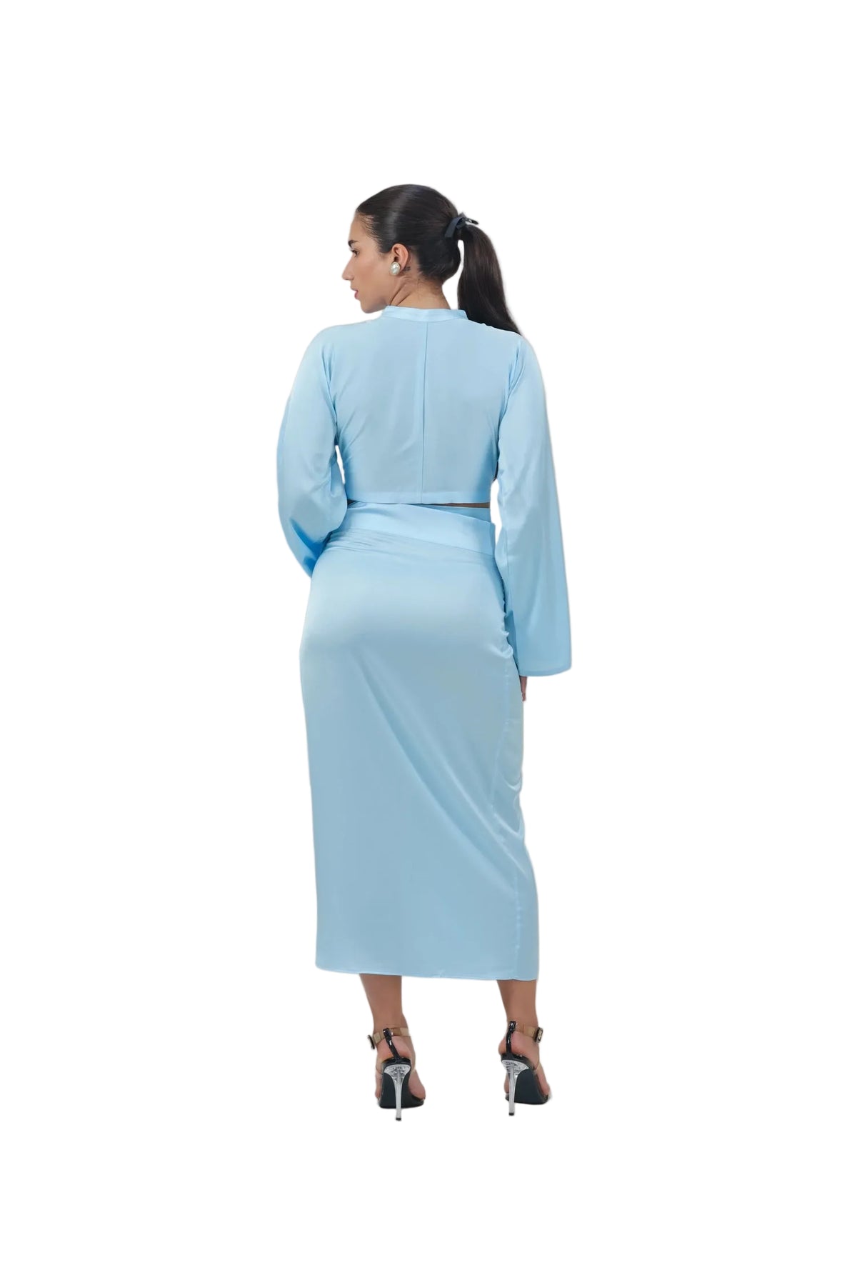 She's the Moment - Women's Silk Wrap Skirt Set