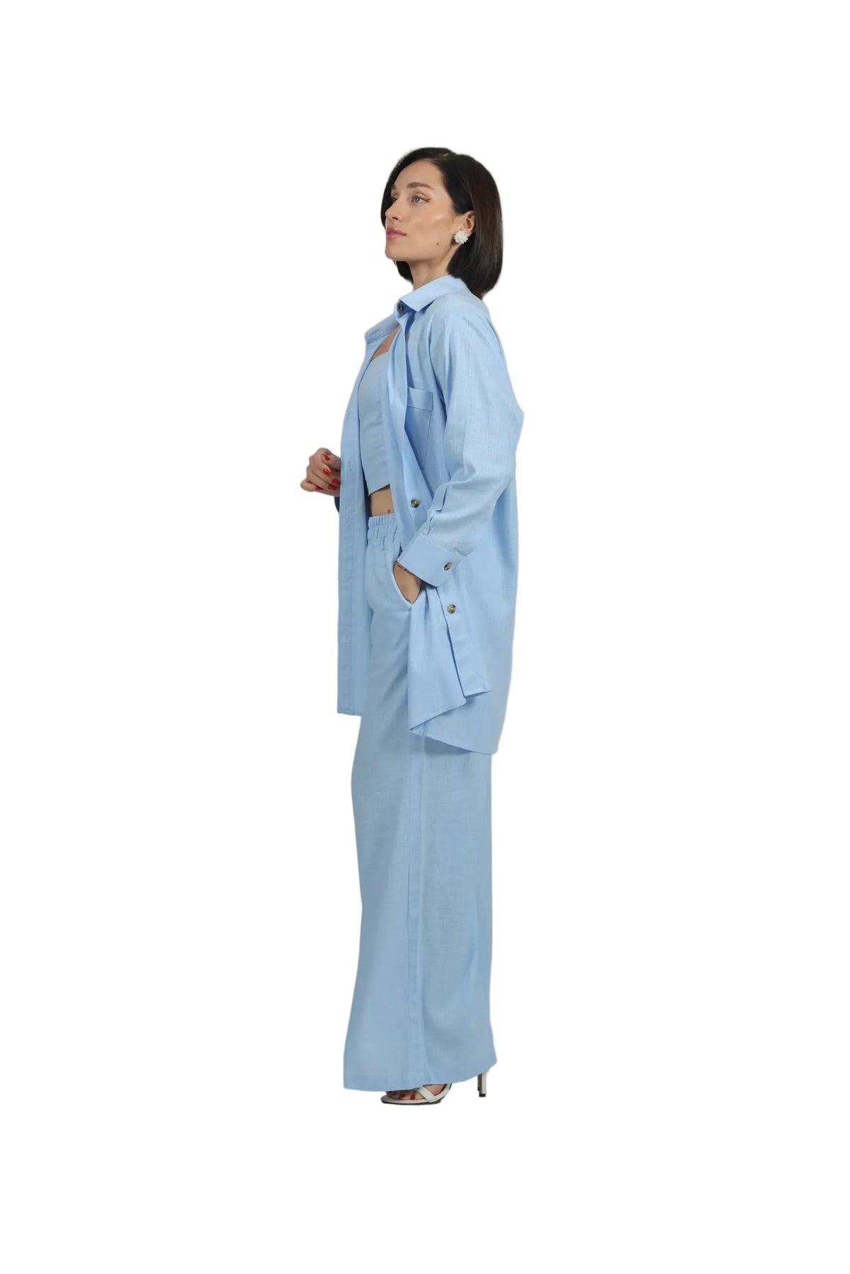 Total Babe Trio - Women's Linen 3-Piece Co-ord Set