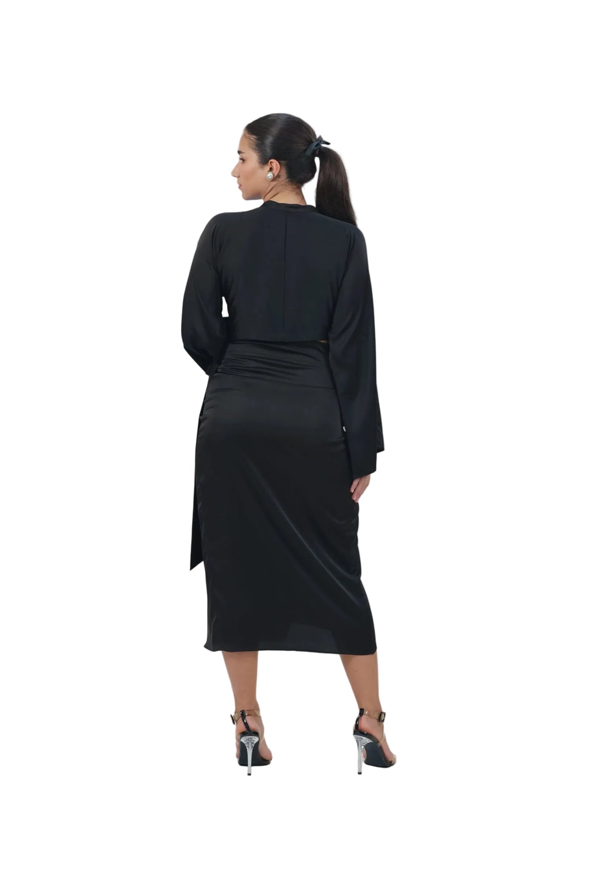 She's the Moment - Women's Silk Wrap Skirt Set
