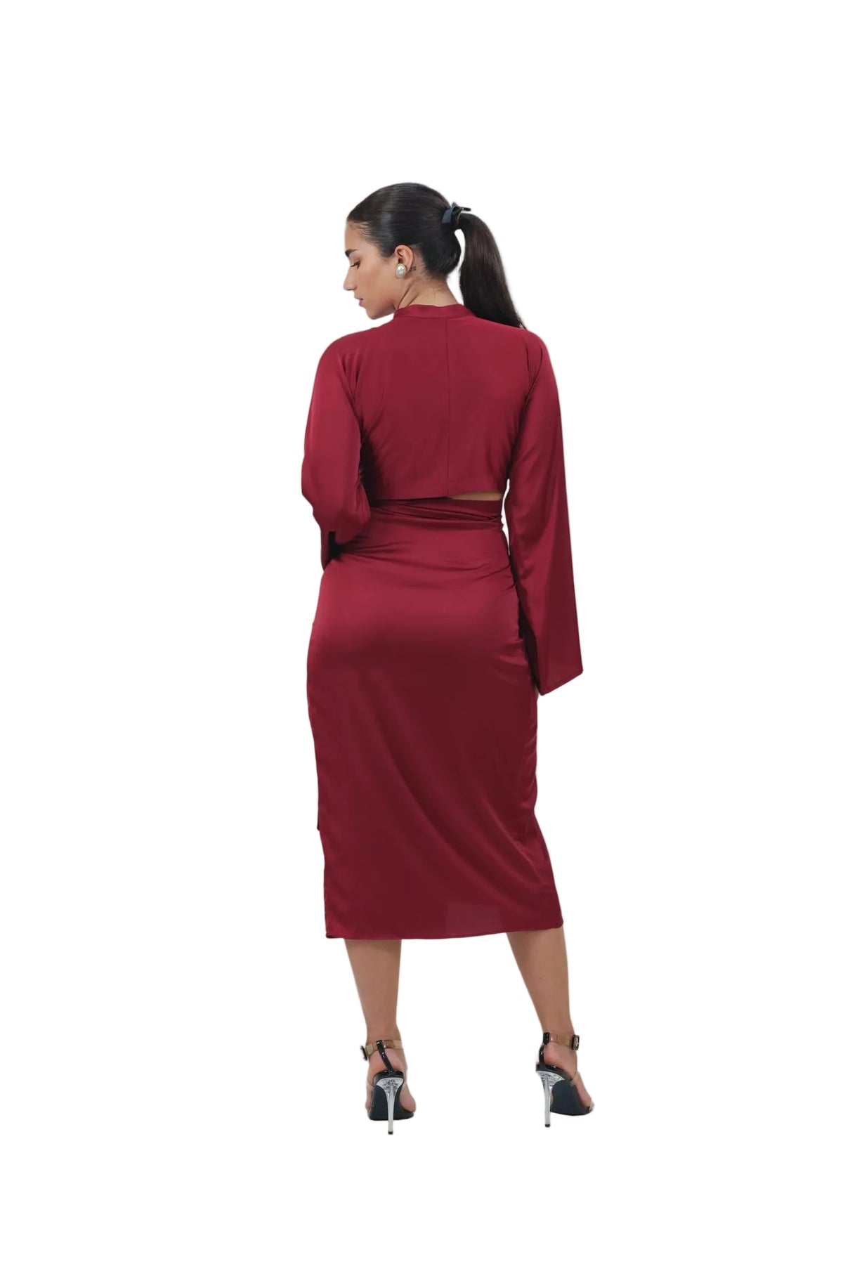 She's the Moment - Women's Silk Wrap Skirt Set