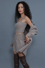 Stripe Show - Women's Linen 3-Piece Set