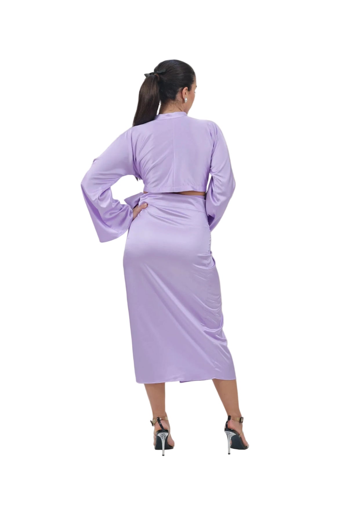 She's the Moment - Women's Silk Wrap Skirt Set