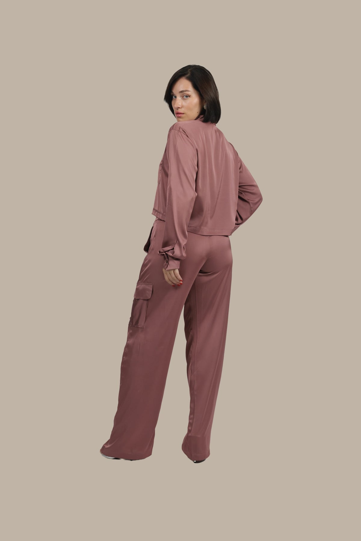 Soft Rebel - Women's Silk Cargo Co-ord Set