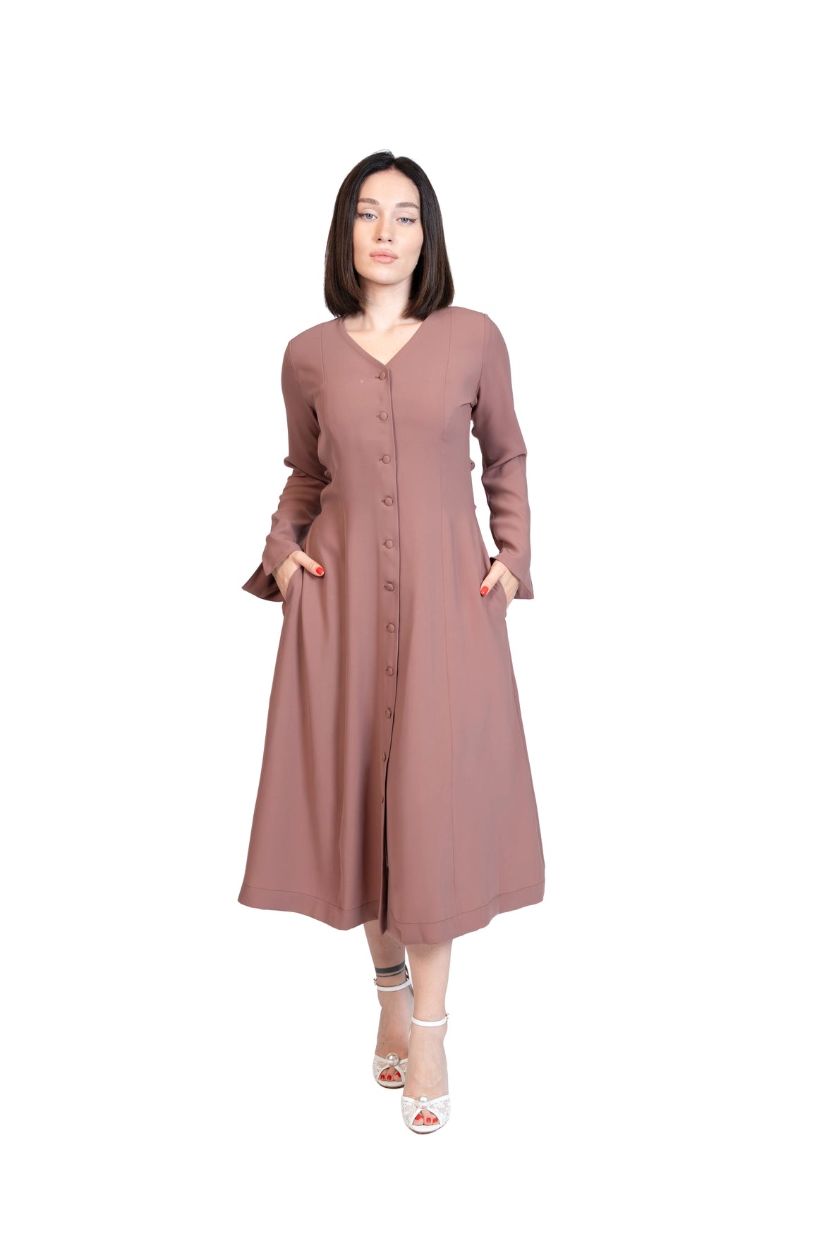 Put Together - Corset-Back Button-Through Dress