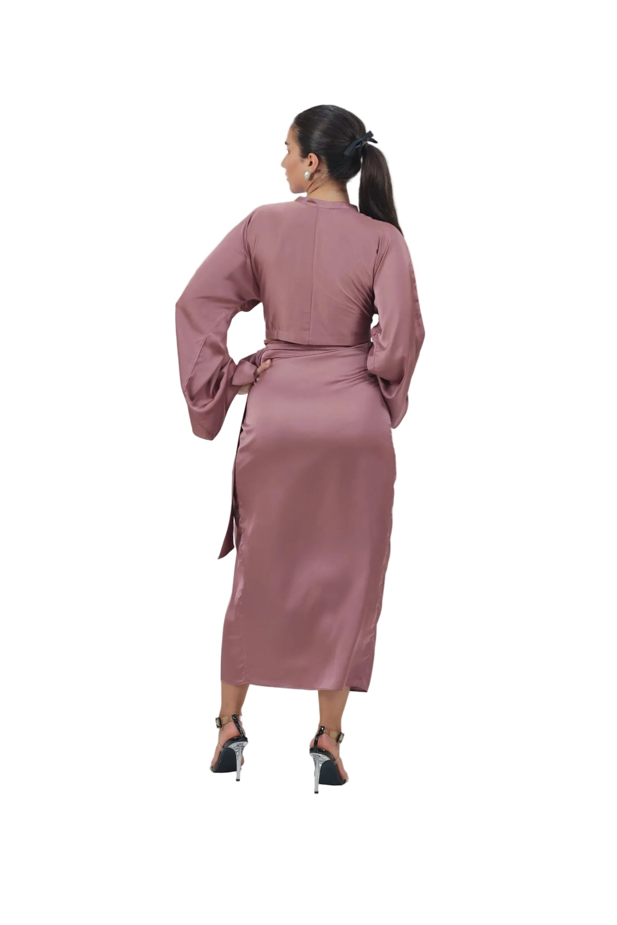 She's the Moment - Women's Silk Wrap Skirt Set