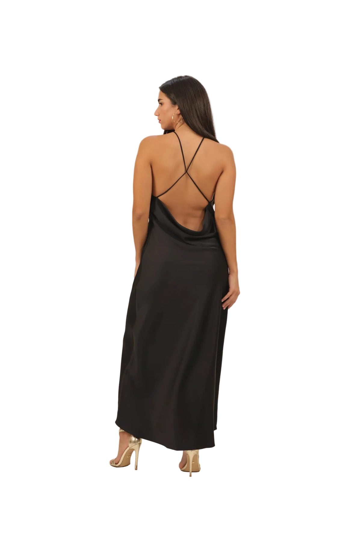 Dynasty - Women's Backless Crepe Maxi Dress
