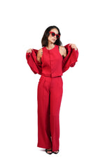 First Impression - Cropped Blazer 3-Piece Tailored Set