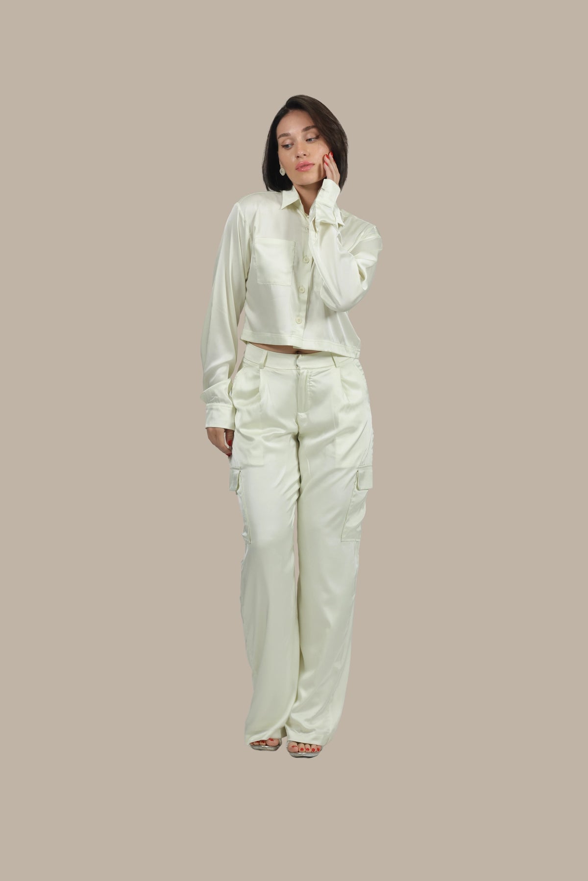 Soft Rebel - Women's Silk Cargo Co-ord Set
