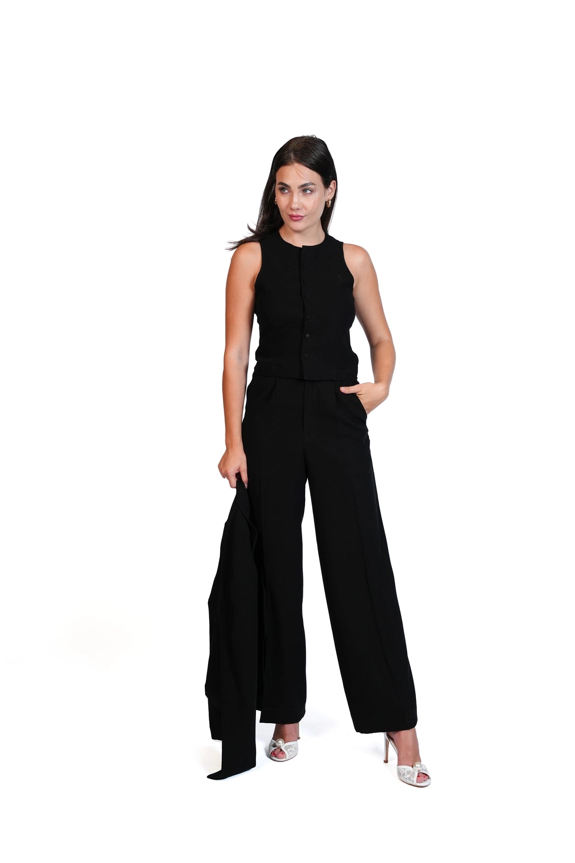 First Impression - Cropped Blazer 3-Piece Tailored Set