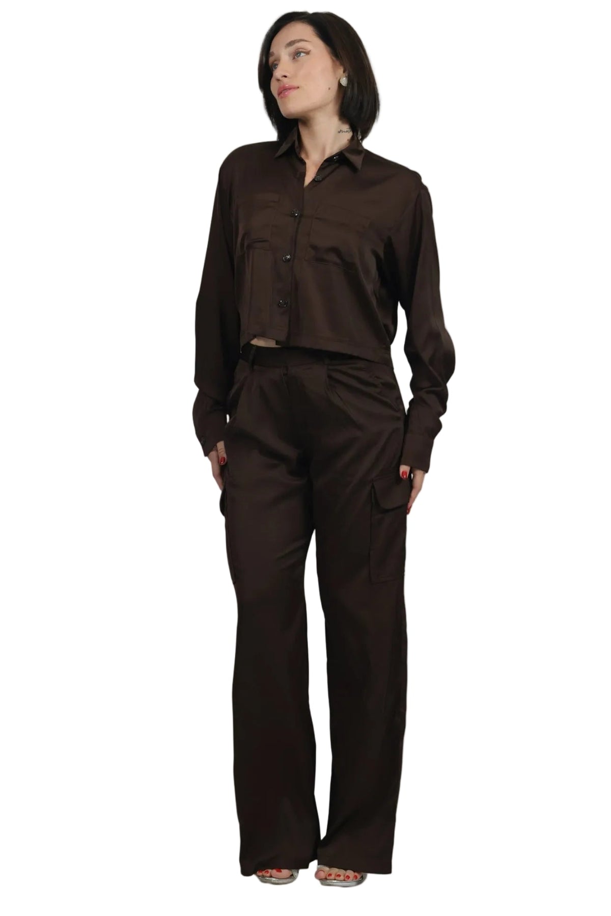 Soft Rebel - Women's Silk Cargo Co-ord Set