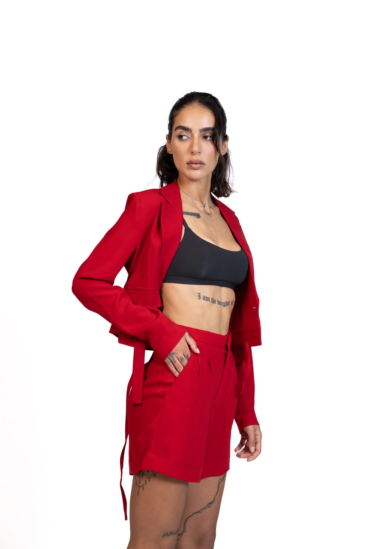 Between Places - Cropped Blazer 3-Piece Tailored Set