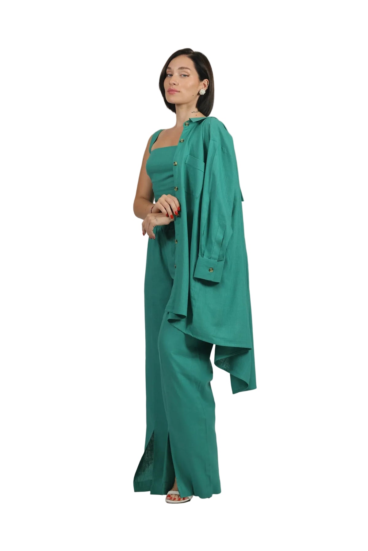Total Babe Trio - Women's Linen 3-Piece Co-ord Set