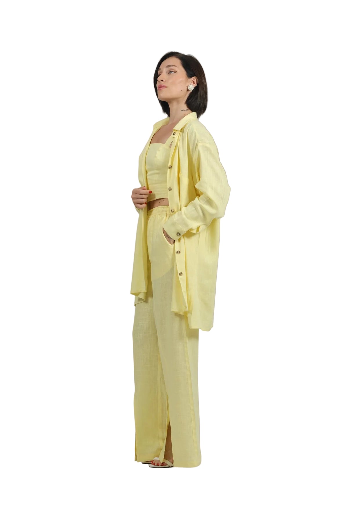 Total Babe Trio - Women's Linen 3-Piece Co-ord Set