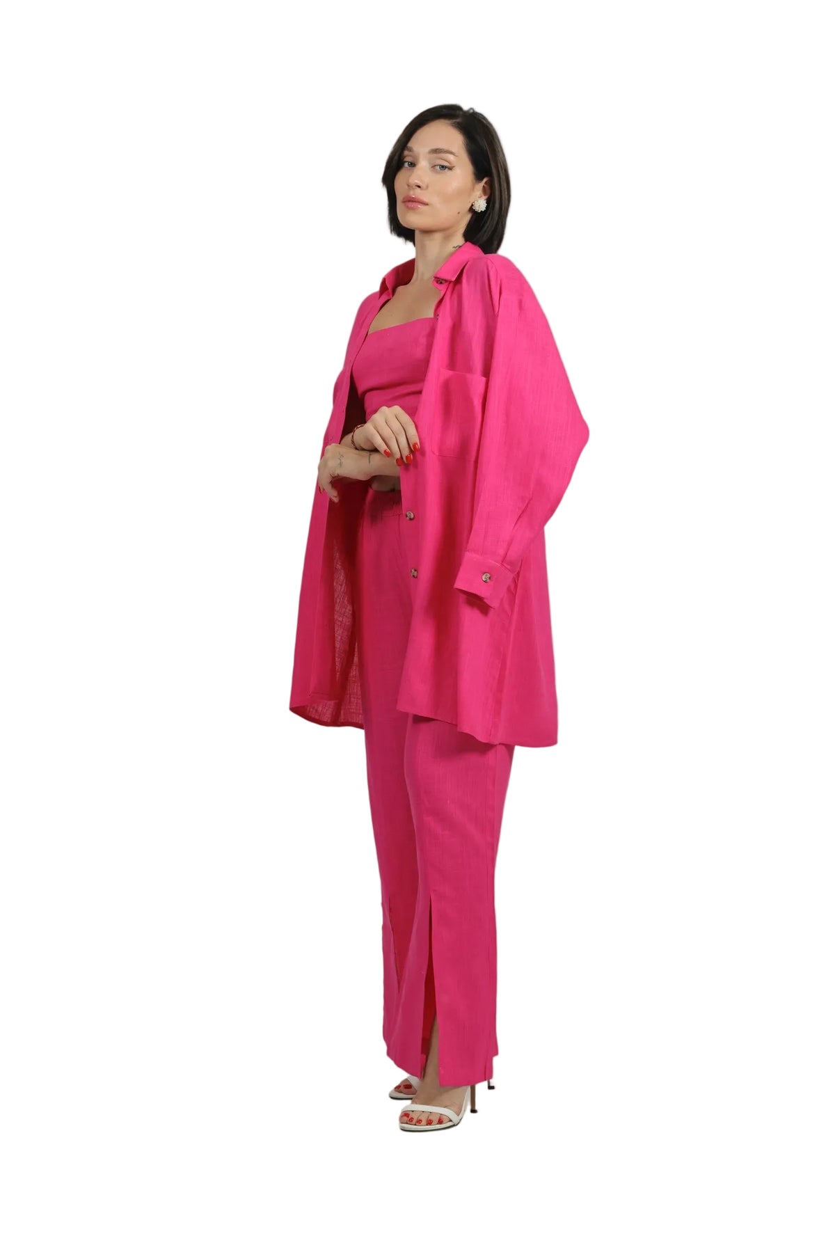 Total Babe Trio - Women's Linen 3-Piece Co-ord Set