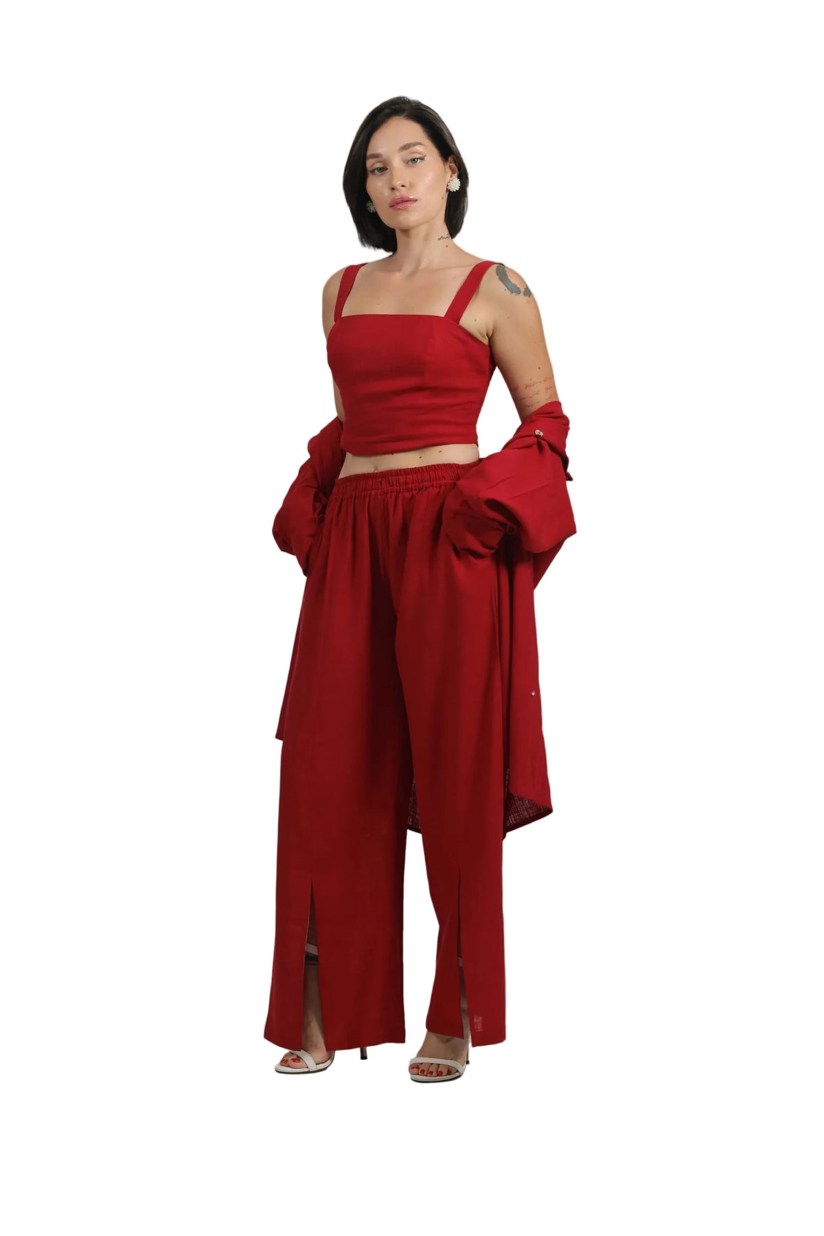 Total Babe Trio - Women's Linen 3-Piece Co-ord Set