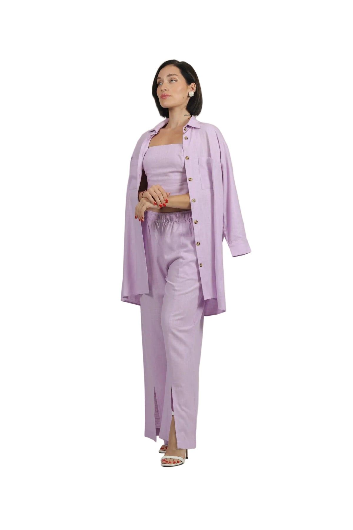 Total Babe Trio - Women's Linen 3-Piece Co-ord Set