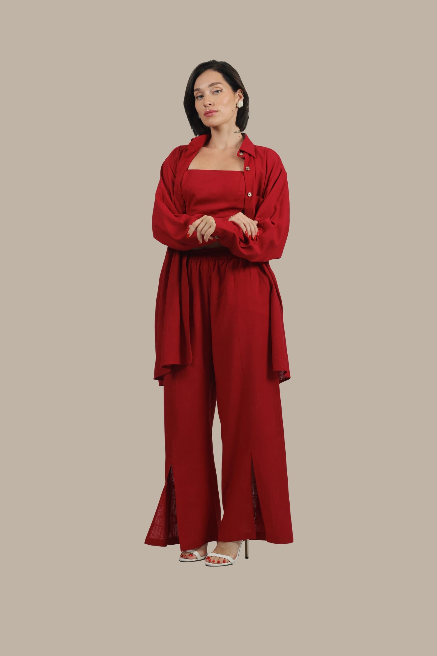 Total Babe Trio - Women's linen 3-Piece Set