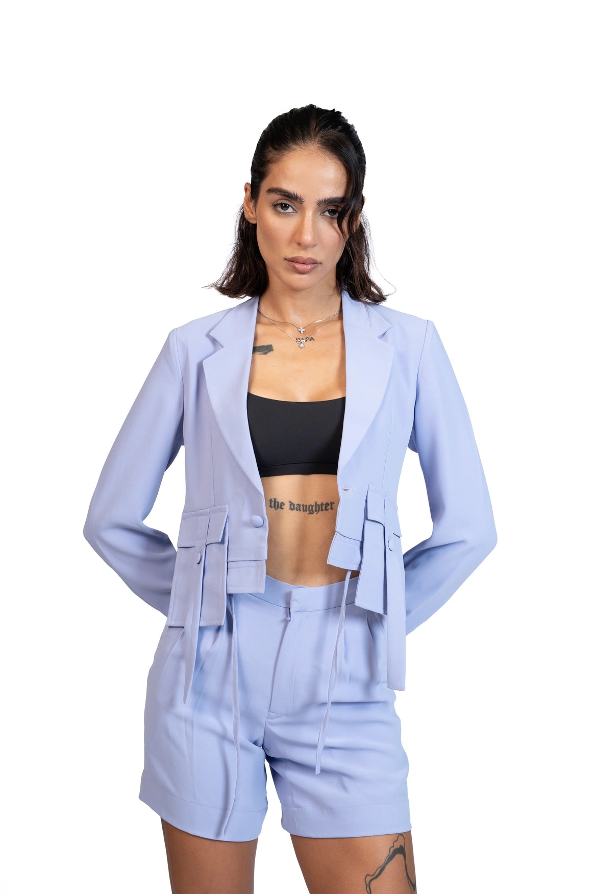 Between Places - Cropped Blazer 3-Piece Tailored Set