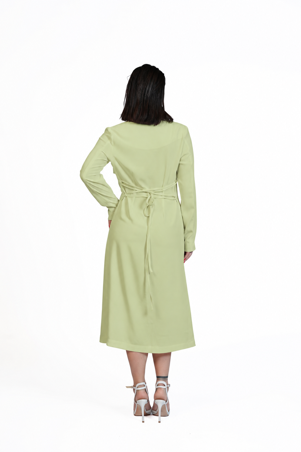 Around Town - Tailored Lapel Zip-Front Dress