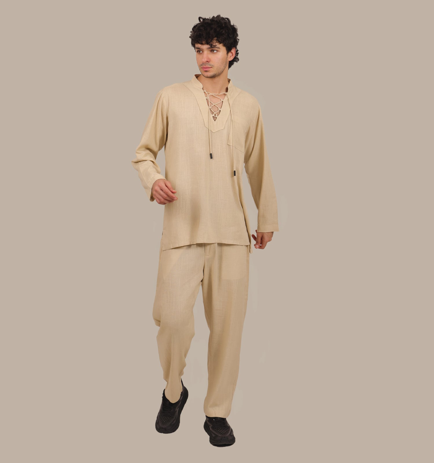 Drawstring - Men's Linen Set