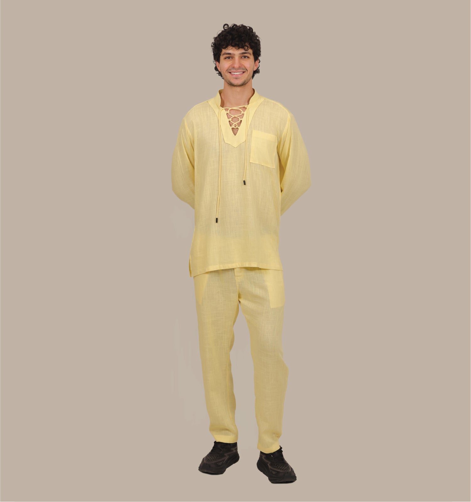 Drawstring - Men's Linen Set