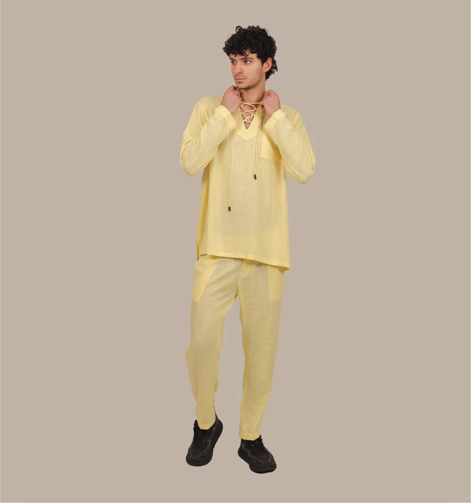 Drawstring - Men's Linen Set