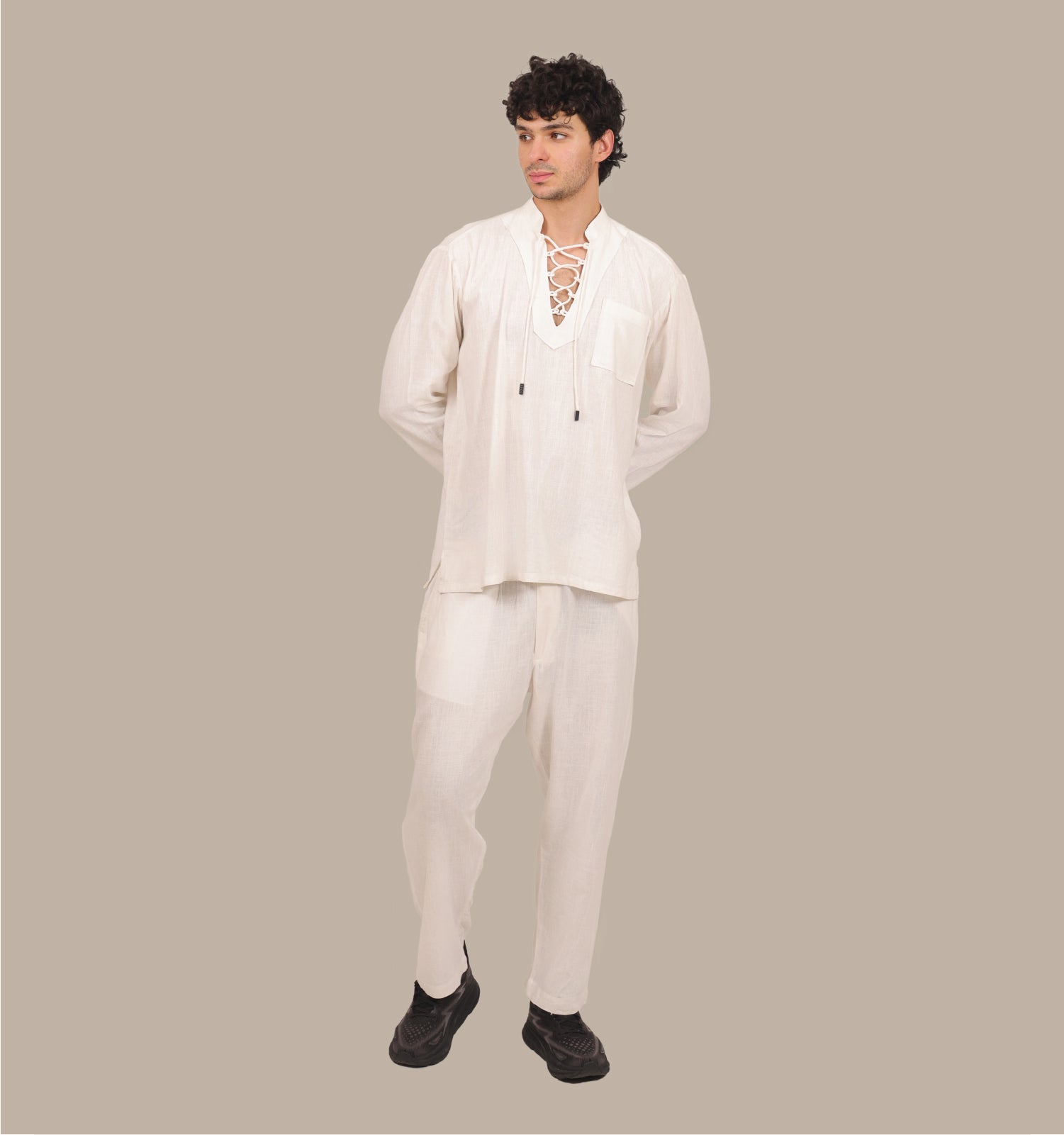 Drawstring - Men's Linen Set